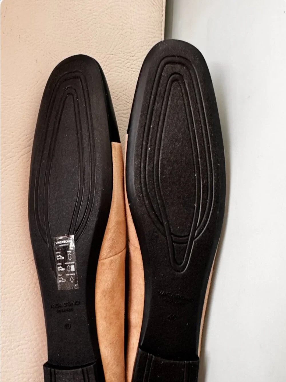 Vagabond Shoemakers Jolin Ballet mi Flat US9/EU40 in Steel Tan/Black